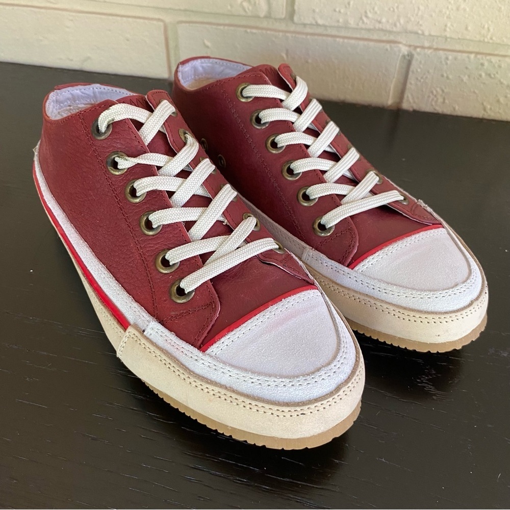 Sundance Red Leather Suede Comfort Sneakers Shoes Casual Travel NEW 39 Outdoors